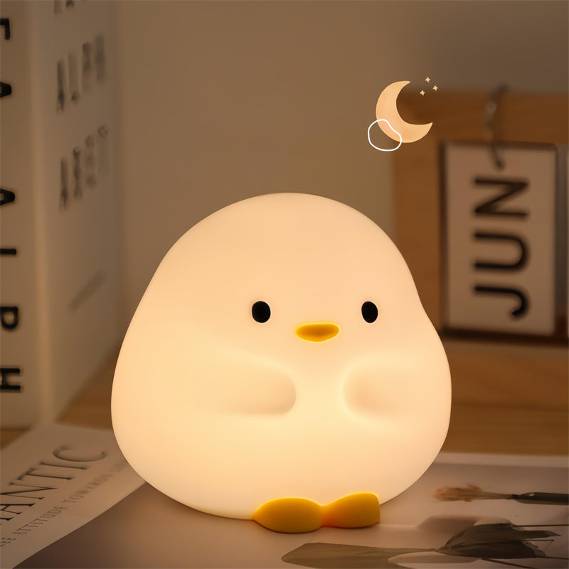 Cute Duck LED Night Lamp - child holding duck lamp