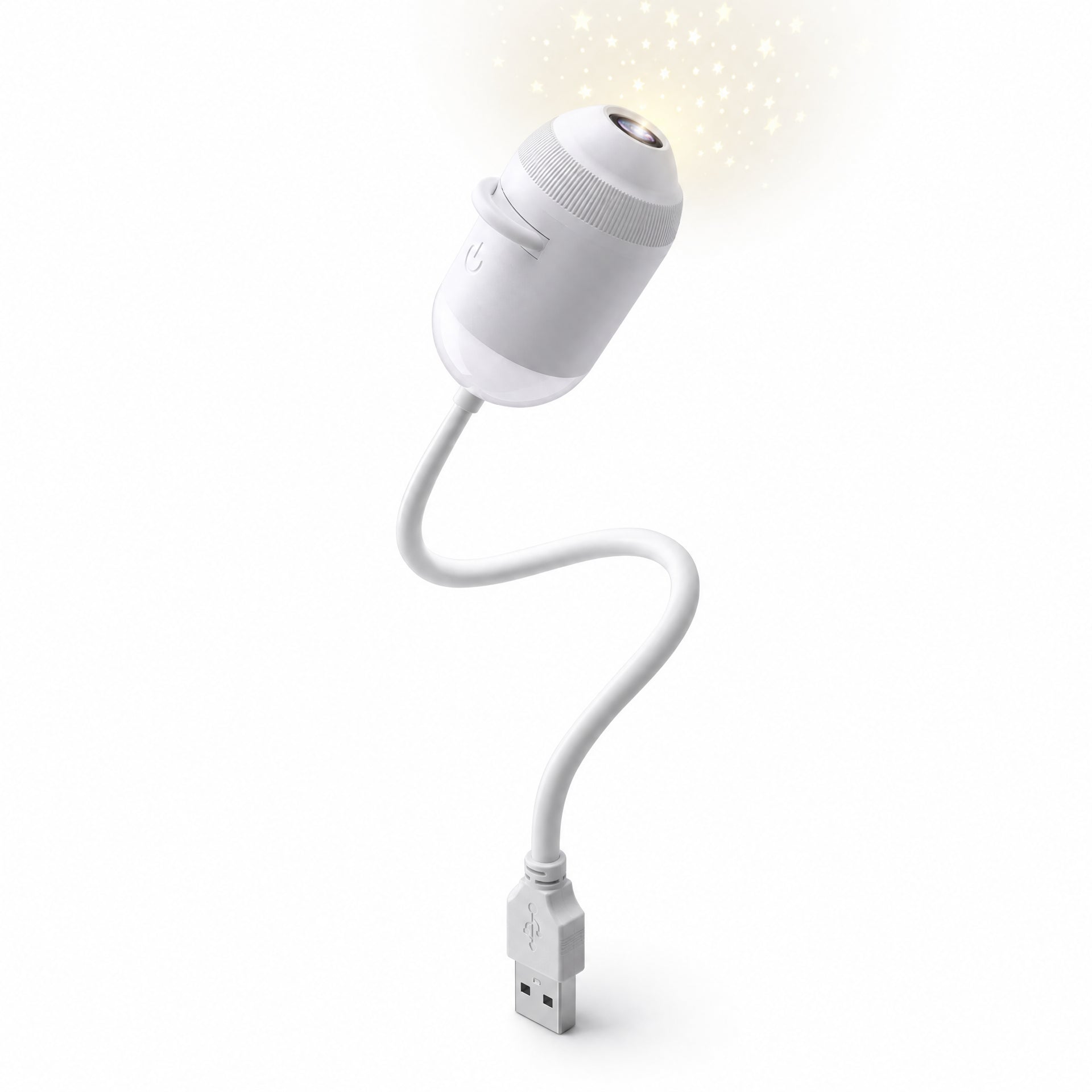 Star Projector Night Light — 24-in-1 Starry Sky Ceiling Lamp, USB Plug-In, Flexible Gooseneck
